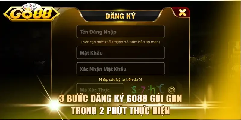 3 bước đăng ký Go88 gói gọn trong 2 phút thực hiện