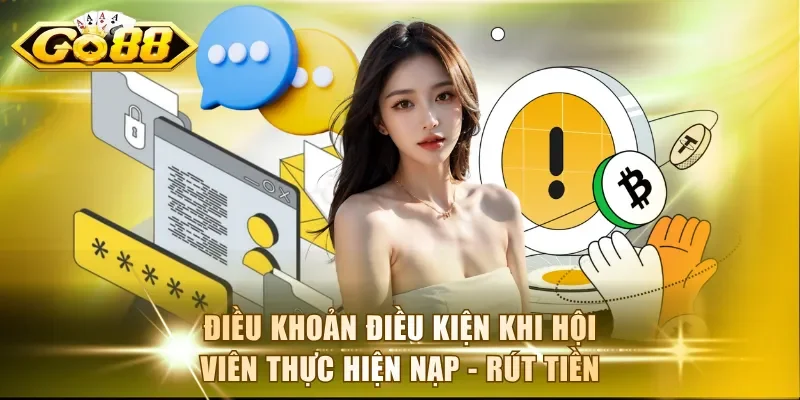 Điều khoản điều kiện khi hội viên thực hiện nạp - rút tiền