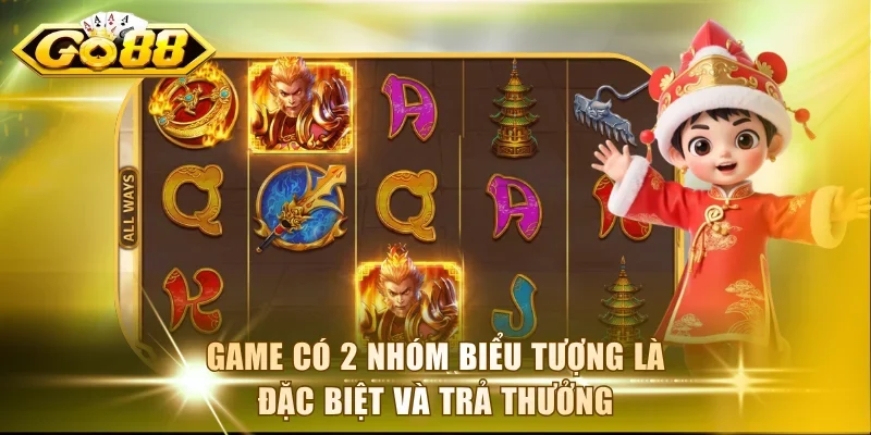 Game có 2 nhóm biểu tượng là đặc biệt và trả thưởng
