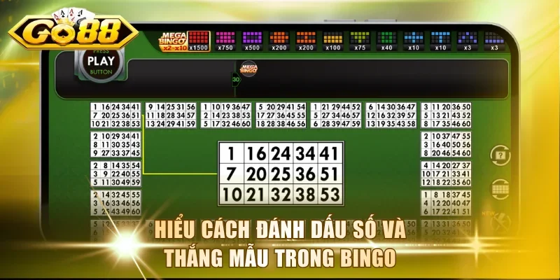 Hiểu cách đánh dấu số và thắng mẫu trong bingo