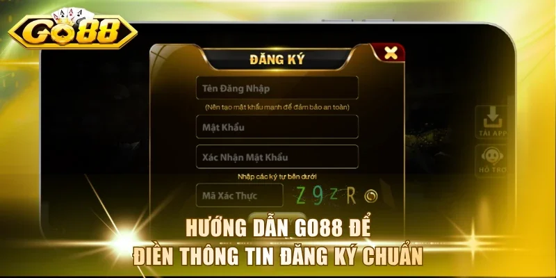 Hướng dẫn Go88 để điền thông tin đăng ký chuẩn