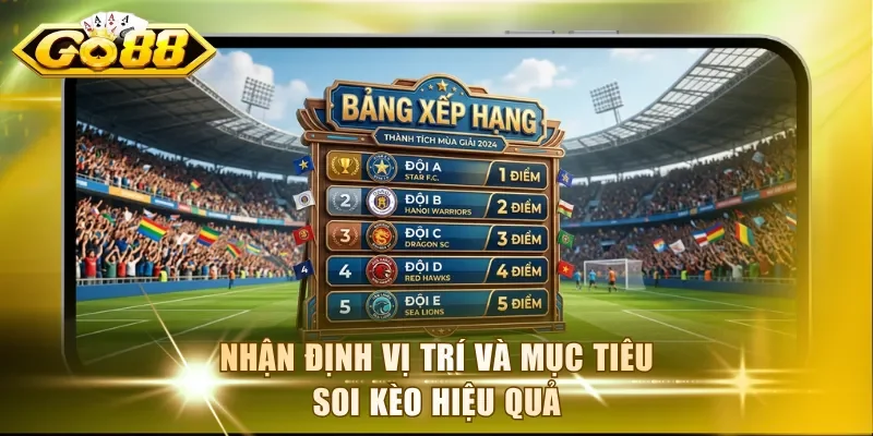 Nhận định vị trí và mục tiêu soi kèo hiệu quả