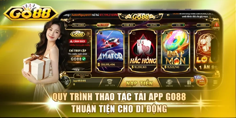 Quy trình thao tác tải app Go88 thuận tiện cho di động