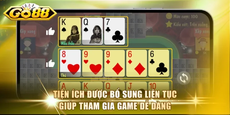 Tiện ích được bổ sung liên tục giúp tham gia game dễ dàng
