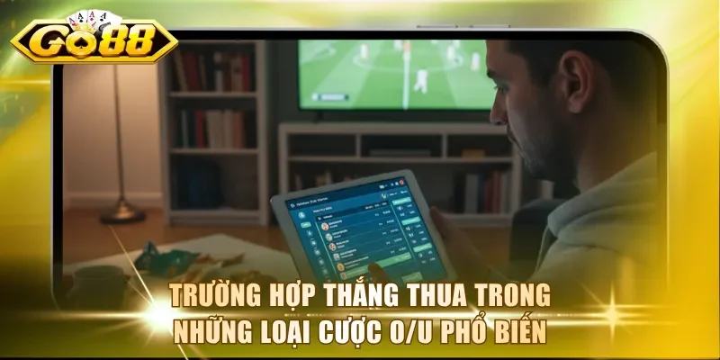 Trường hợp thắng thua trong những loại cược O/U phổ biến